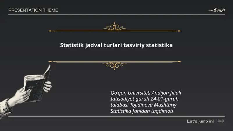 Statistik jadval turlari tasviriy statistika