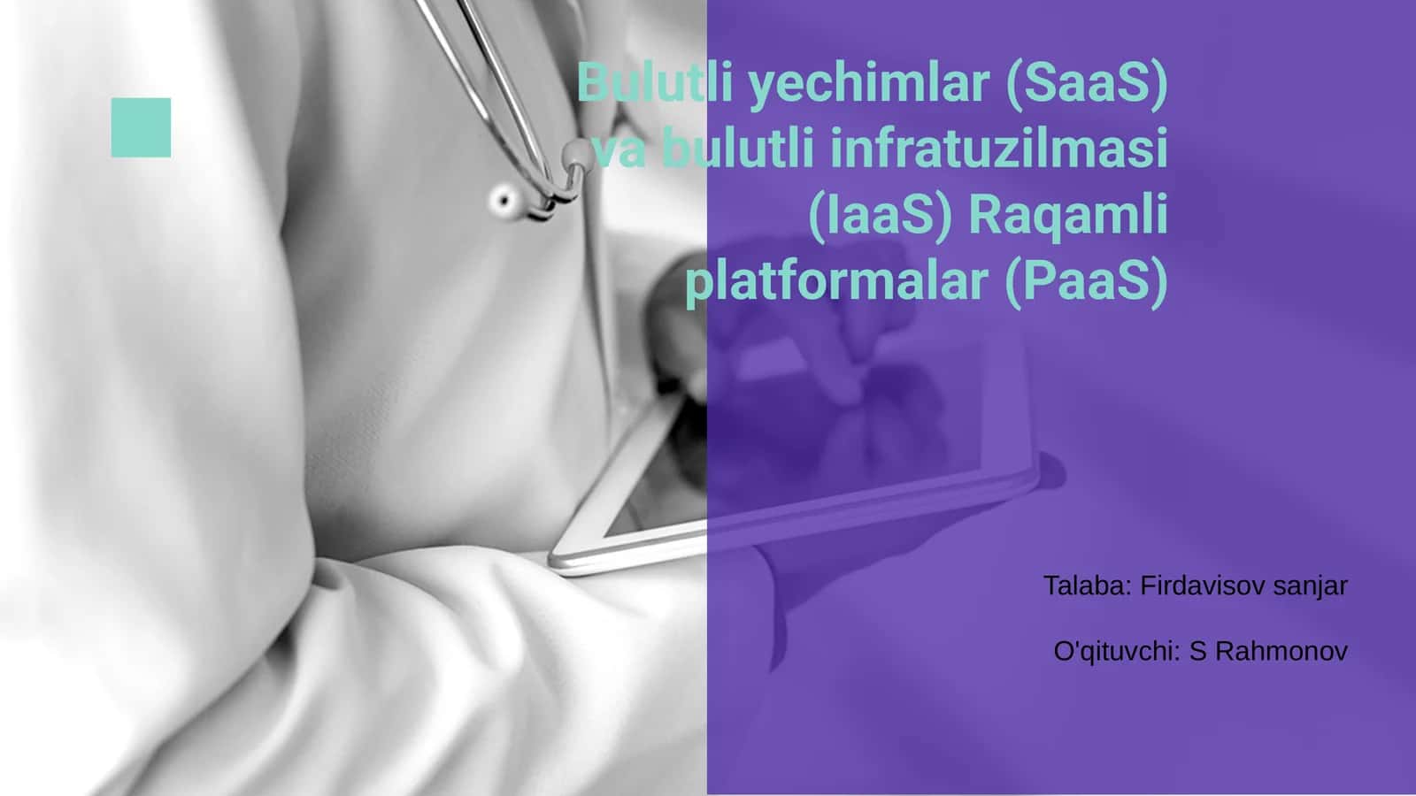 Bulutli yechimlar va bulutli infratuzilmasi Raqamli platformalar