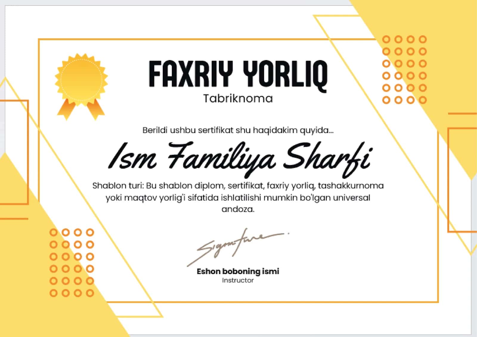 FAXRIY YORLIQ