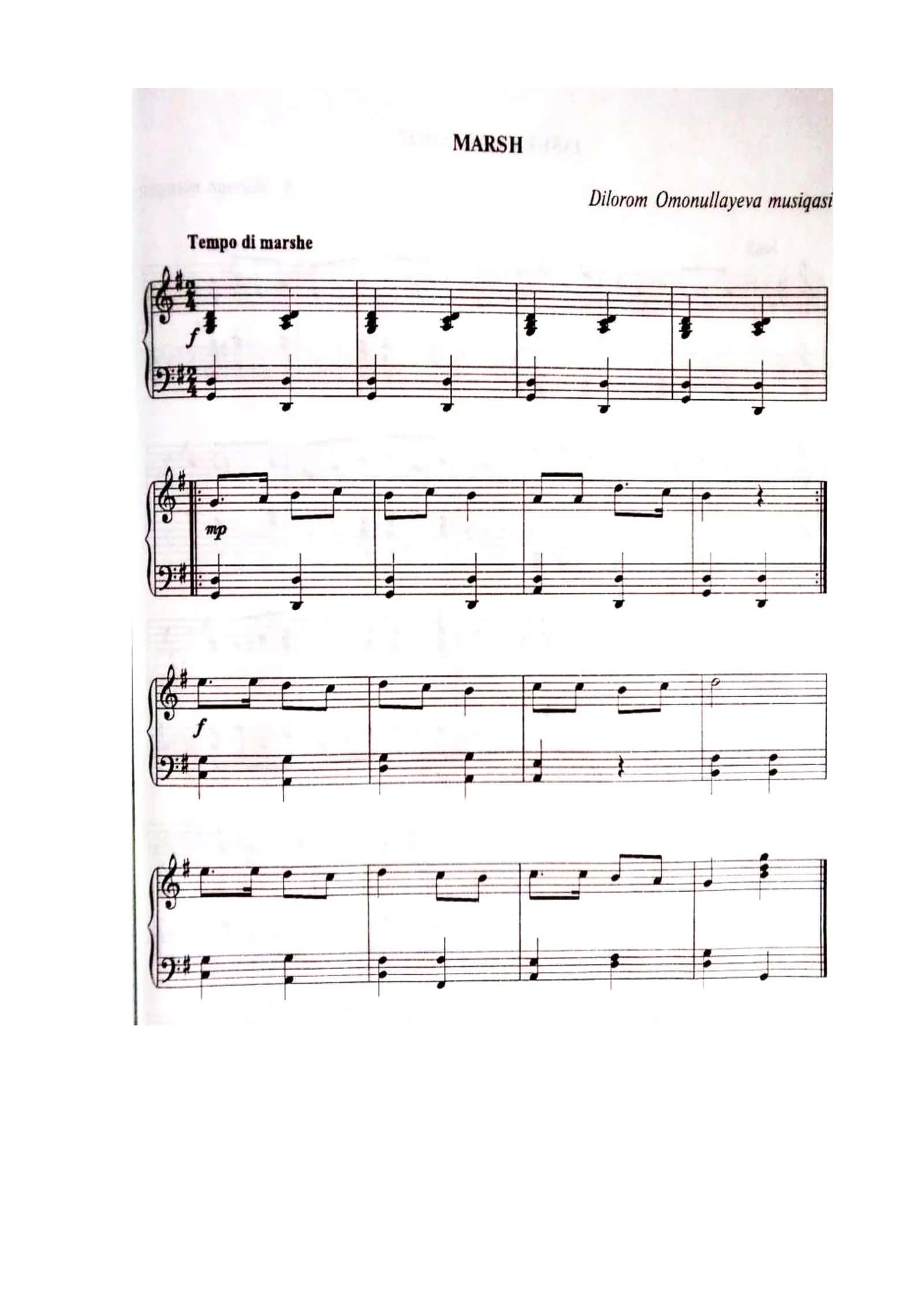 Dilorom Omonullayeva musiqasi "Marsh"