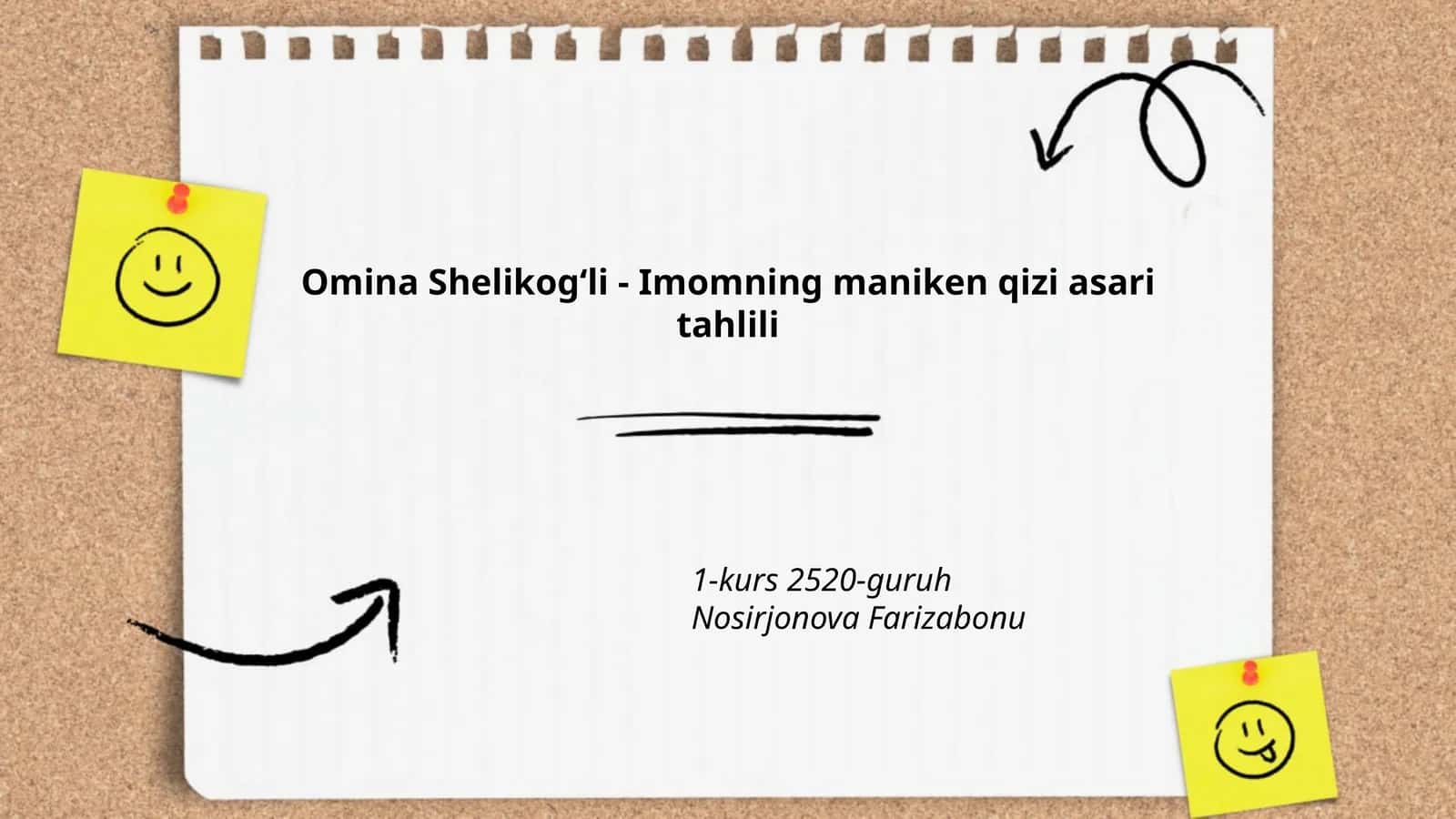 Omina Shelikogʻli - Imomning maniken qizi asari tahlili