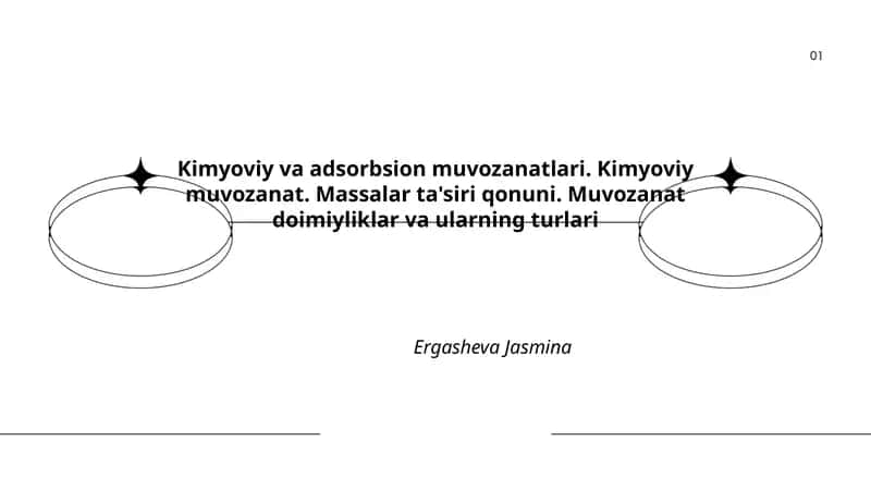 Kimyoviy va Adsorbsion Muvozanatlari
