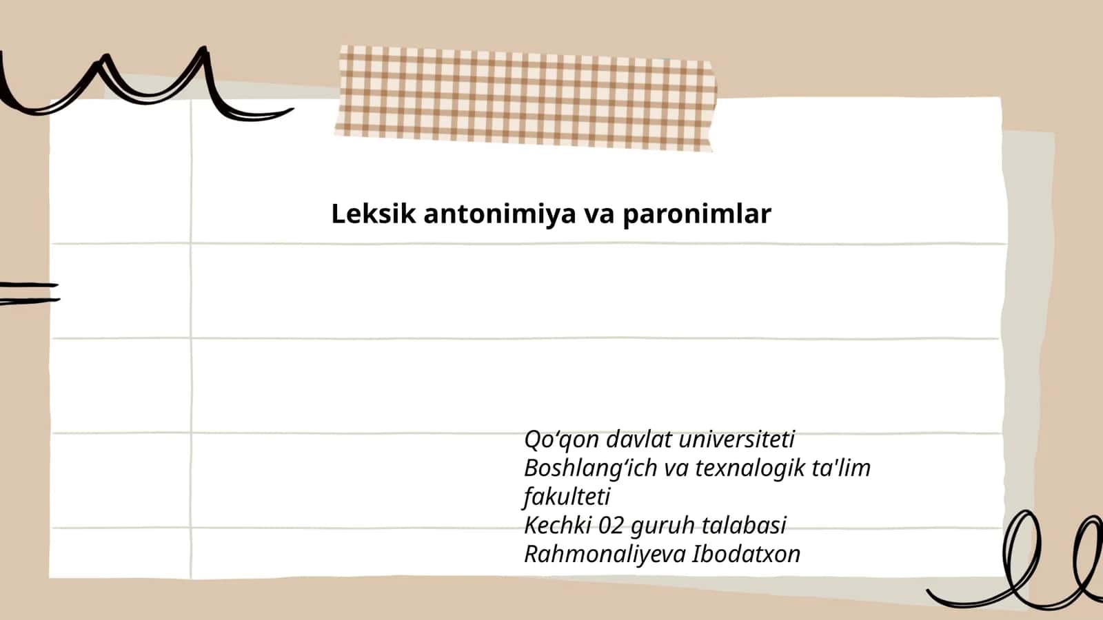 Leksik antonimiya va paronimlar