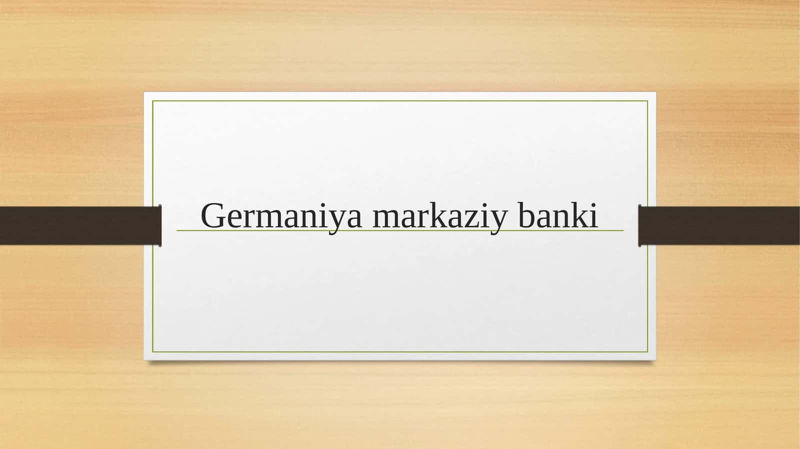 Germaniya markaziy banki