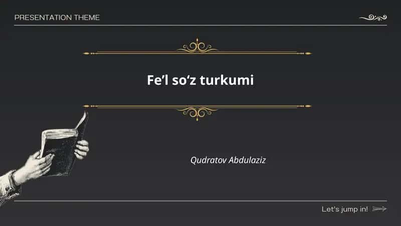 Fe’l so‘z turkumi