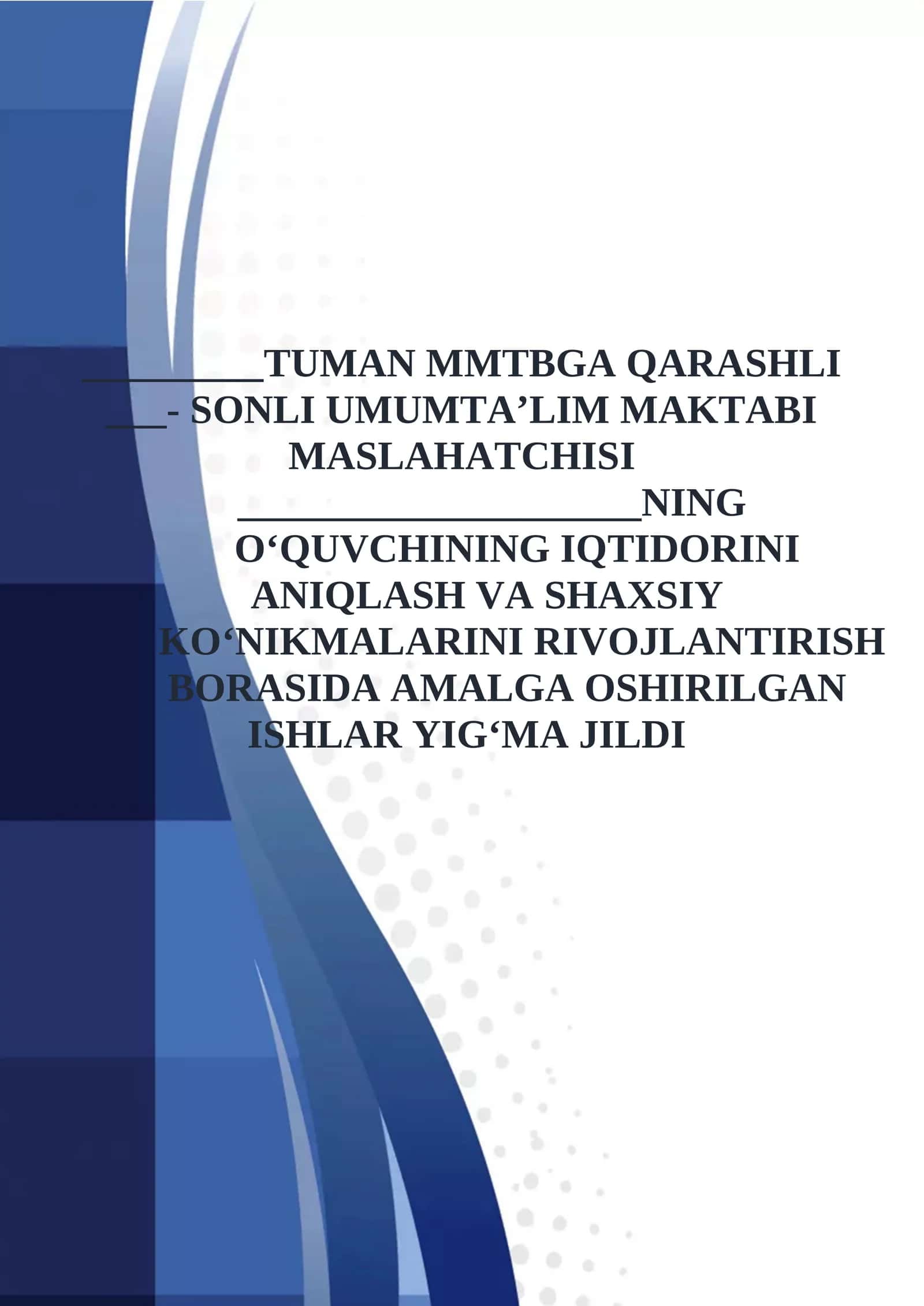 SONLI UMUMTA’LIM MAKTABI MASLAHATCHISI