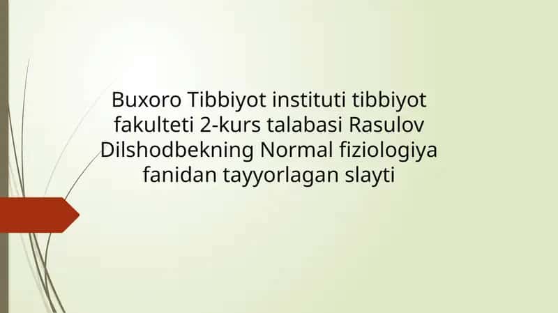 Organizmning biologik suyuqliklari