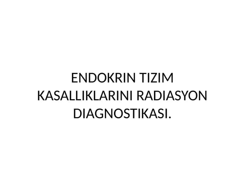 Gipofiz bezi endokrin elementlari va tizimlari