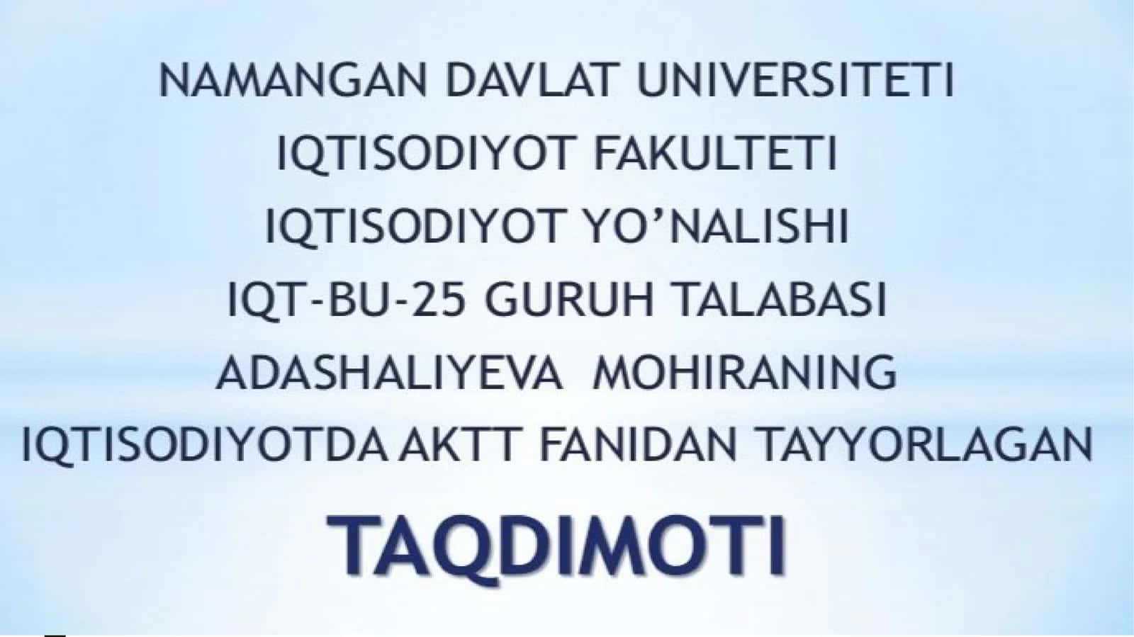 Mavjud dasturiy maxsulotlar