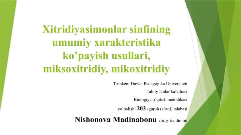 Biologiya o’qitish metodikasi