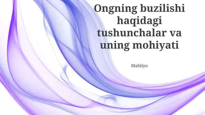 Uyqu buzilishi haqida