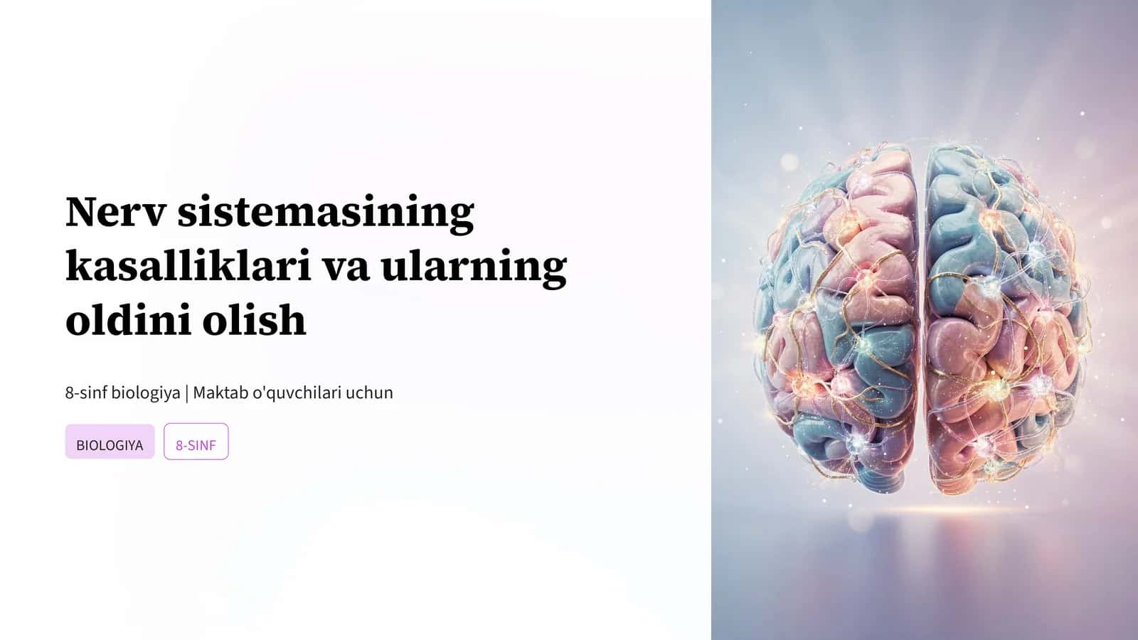 Nerv sistemasining kasalliklari va ularning oldini olish