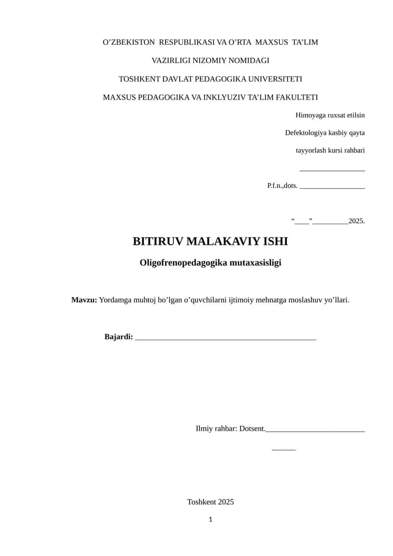 Oligofrenopedagogika mutaxasisligi