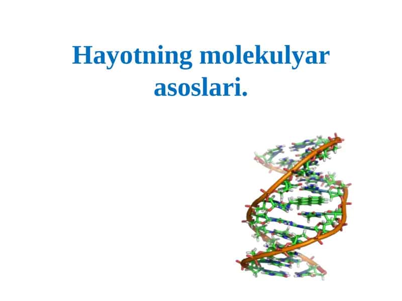 Hayotning molekulyar asoslari