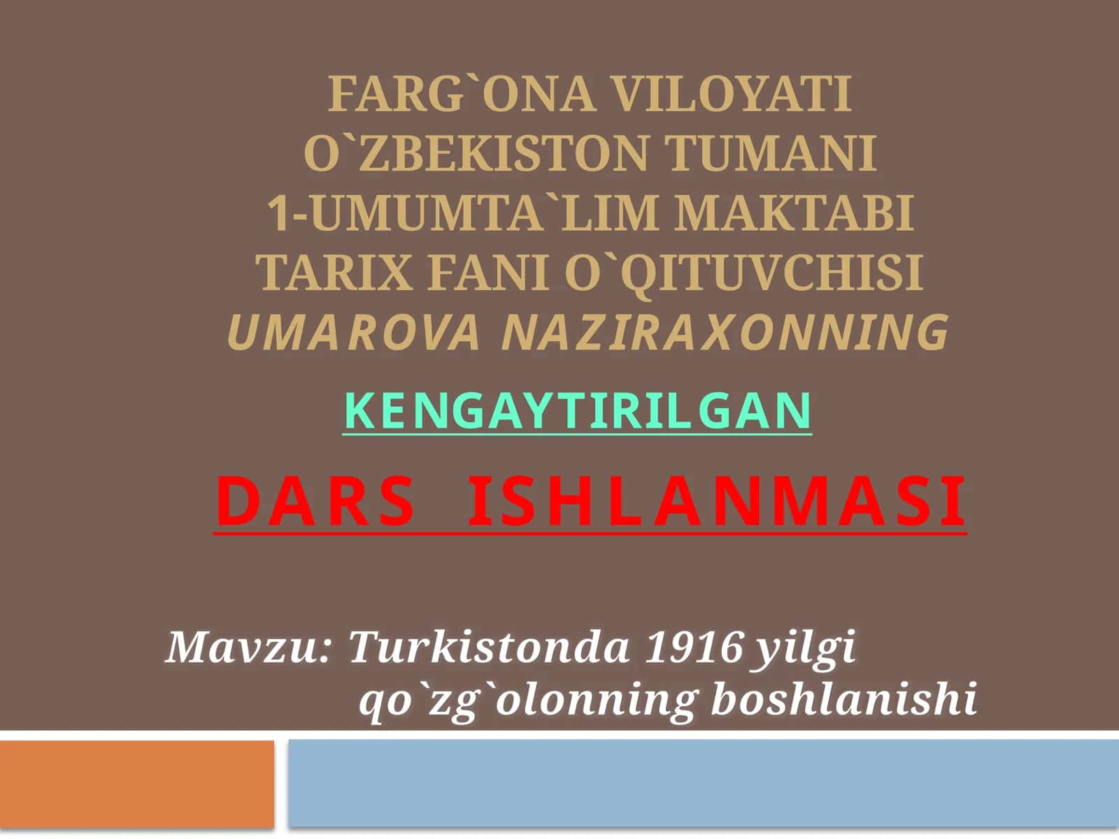 Turkistonda 1916 yilgi qo'zg'alonning boshlanishi