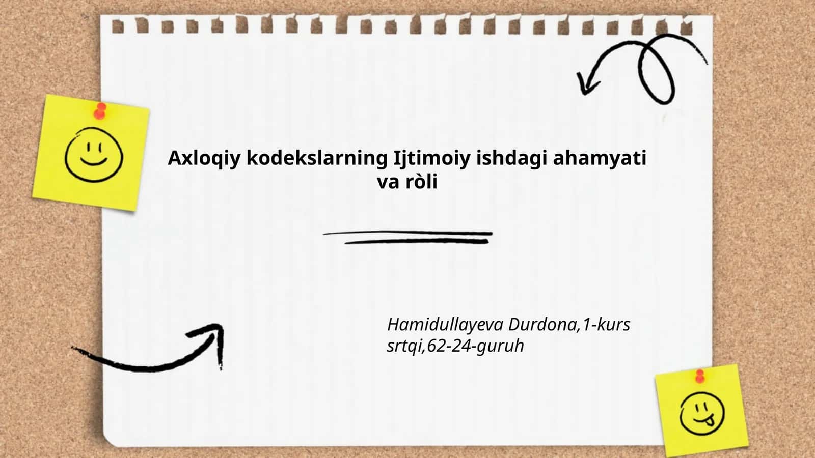 Axloqiy kodekslarning Ijtimoiy ishdagi ahamyati va ròli