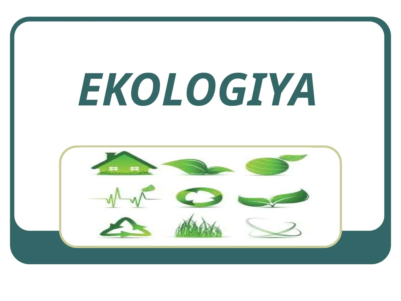EKOLOGIYA