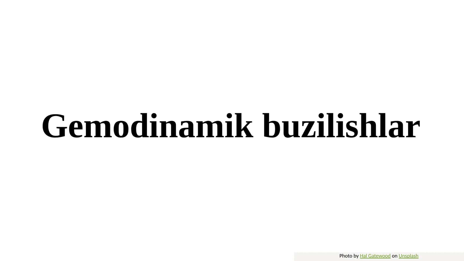 Gemodinamik buzilishlar