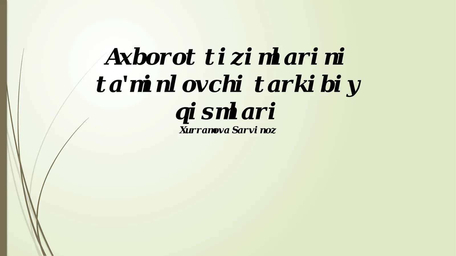Ko'zlaringizdagi His-Tuyg'ular