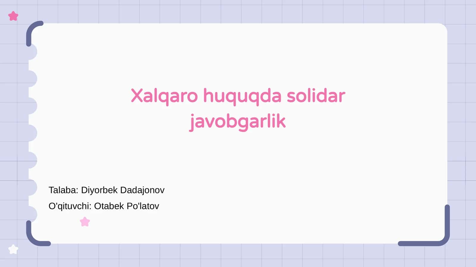 Xalqaro huquqda solidar javobgarlik