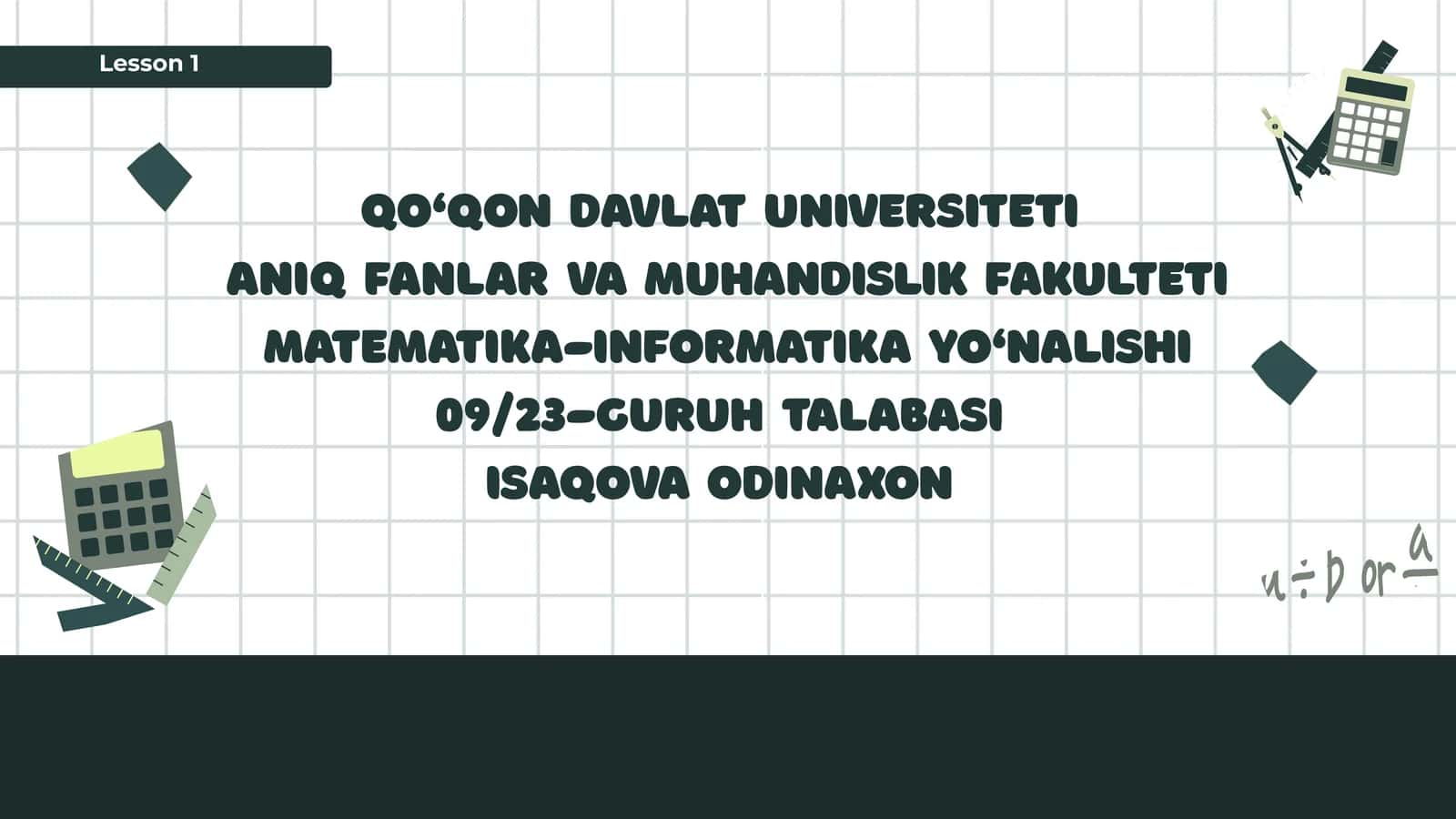 Fan boʻyicha qoʻshimcha adabiyotlar bilan ishlash