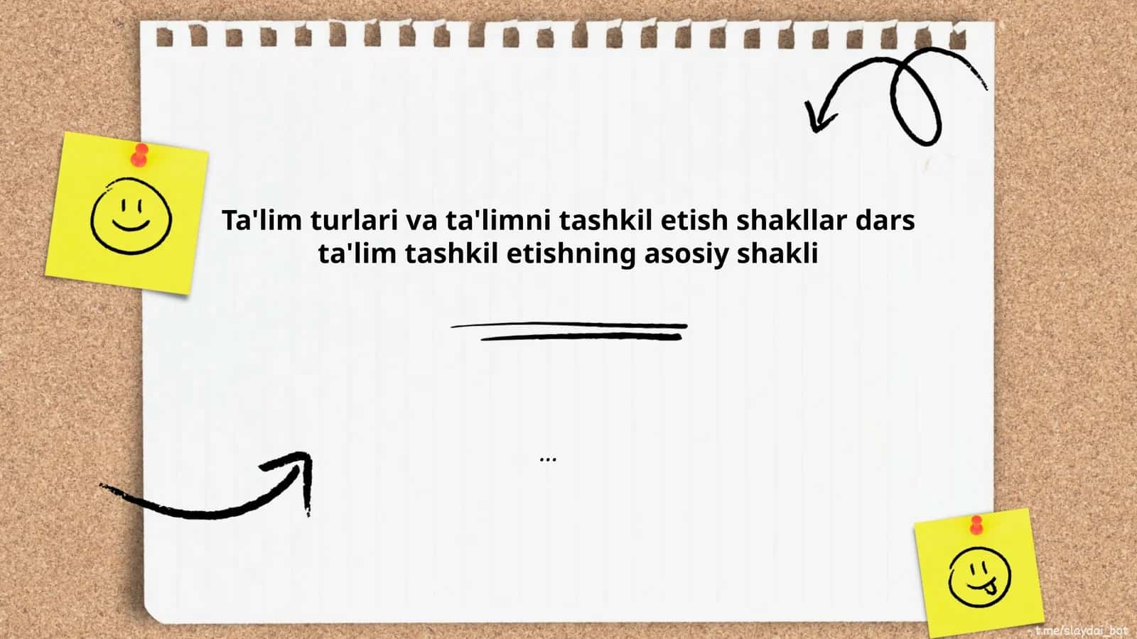 Ta'lim Turlari va Ta'limni Tashkil Etish Shakllari
