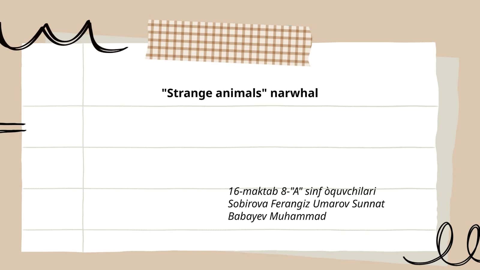 Narwhal tusk