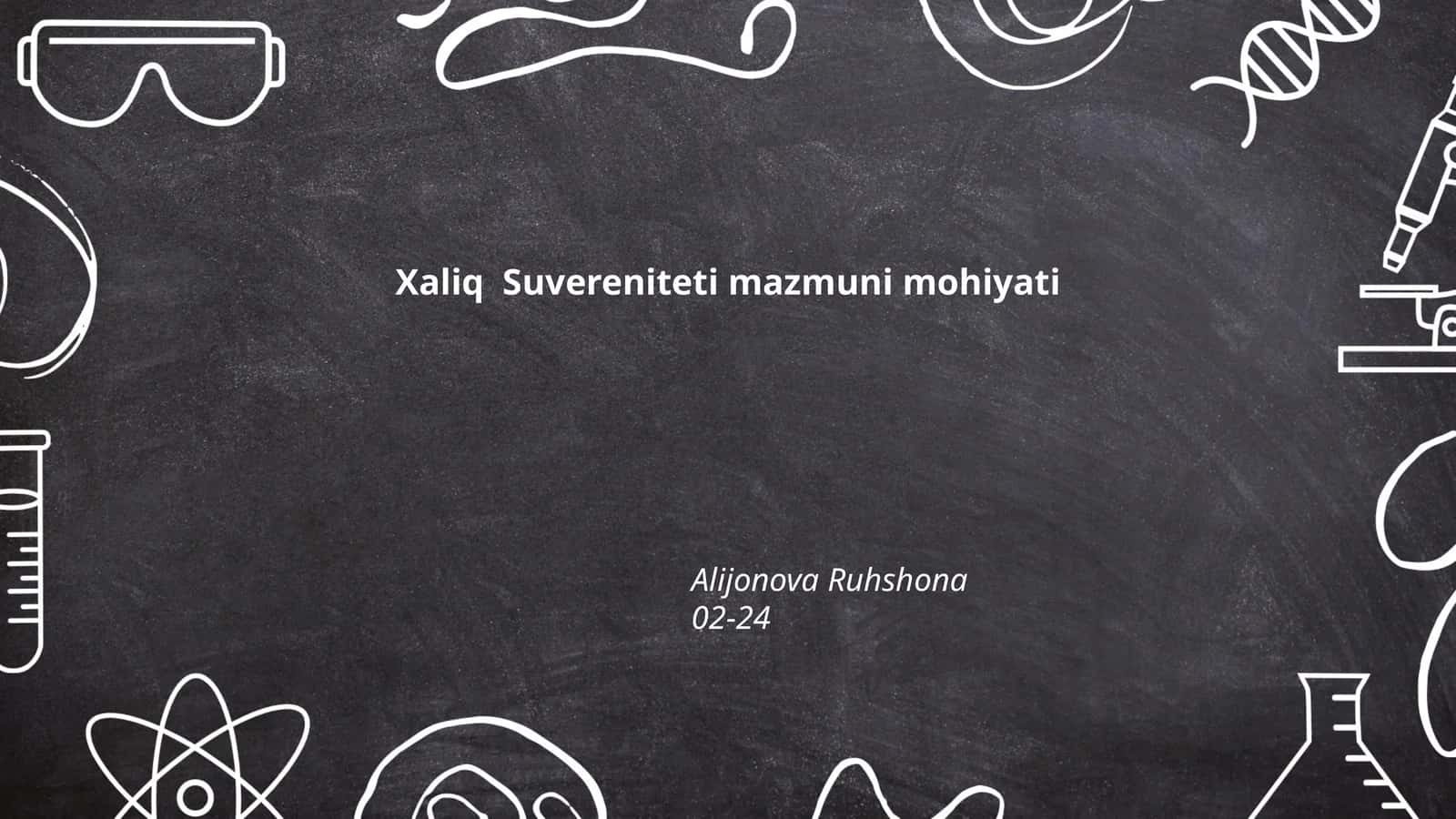 Xaliq Suvereniteti mazmuni mohiyati