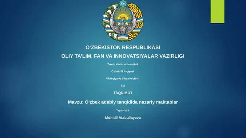 Oʻzbek adabiy tanqidida nazariy maktablar
