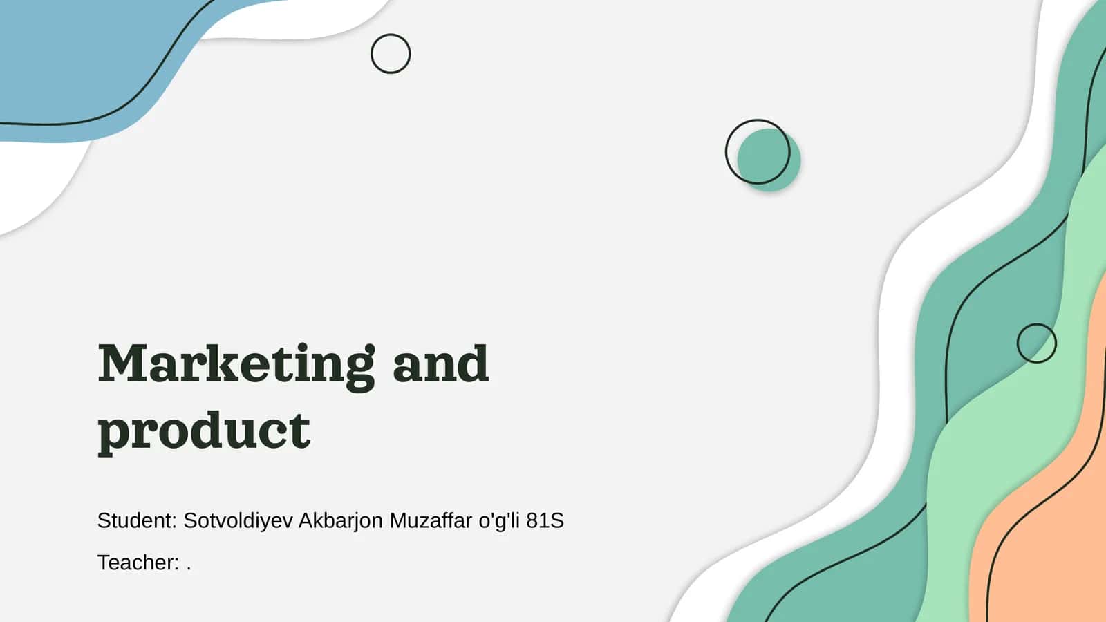 Marketing and Product