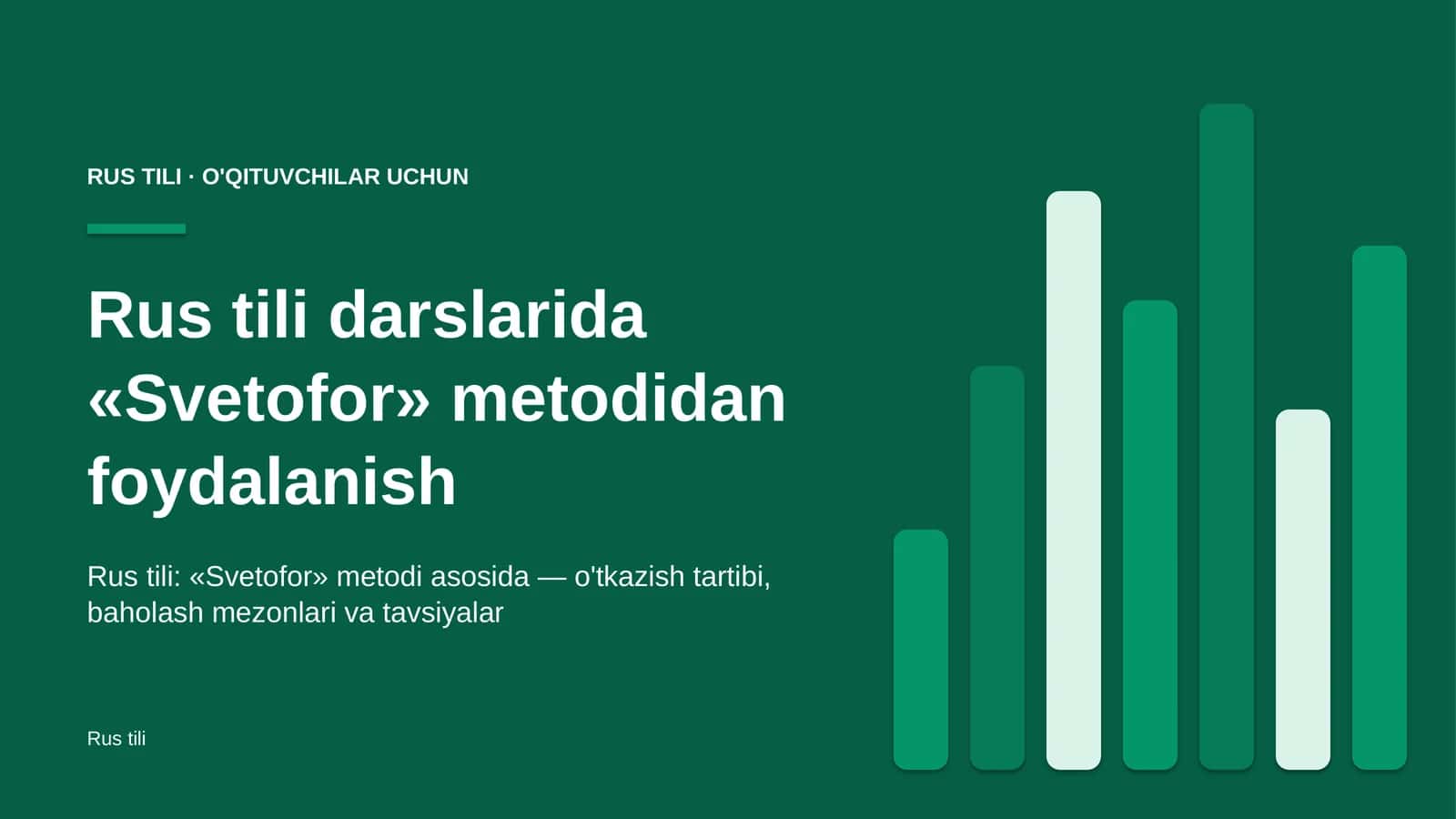 rus tili darslarida svetofor metodidan foydalanish 4357