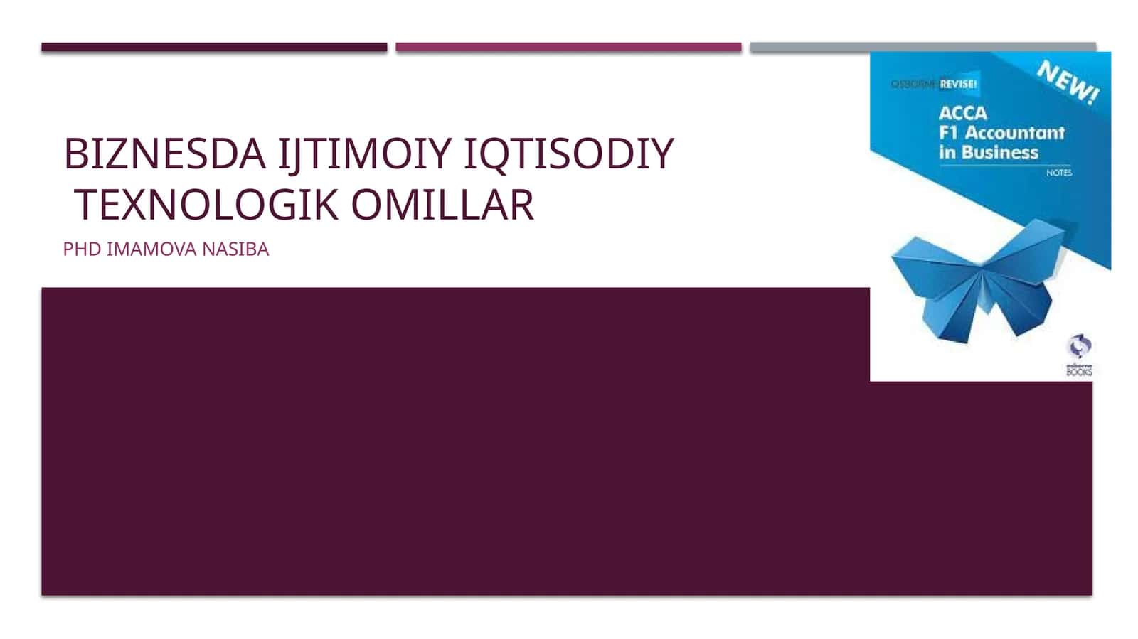 Biznesda ijtimoiy iqtisodiy texnologik omillar