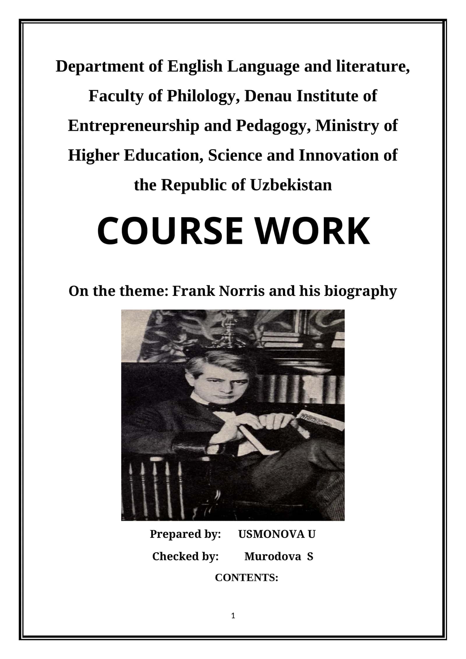 Frank Norris and his biography