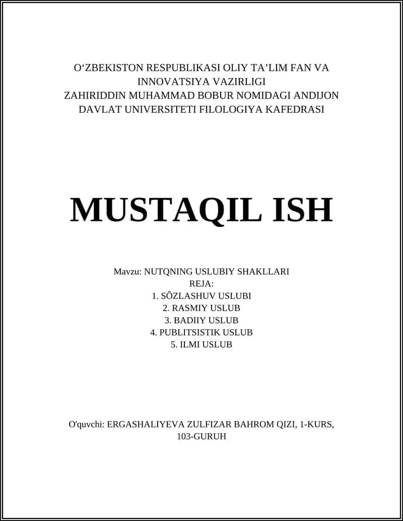 So‘zlashuv uslubi