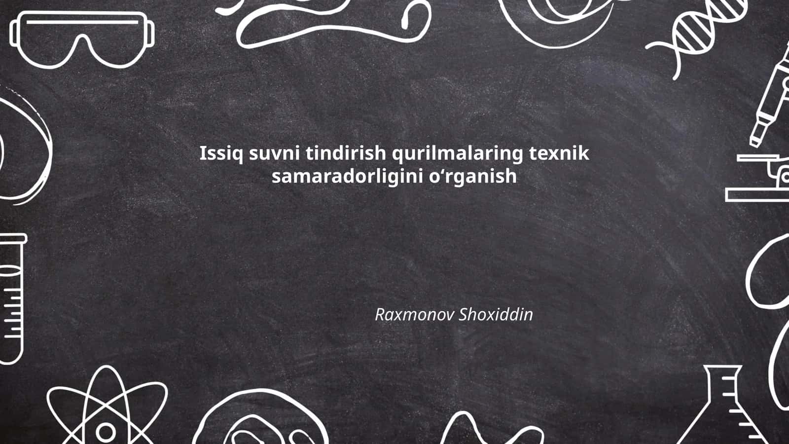 Issiq suvni tindirish qurilmalari