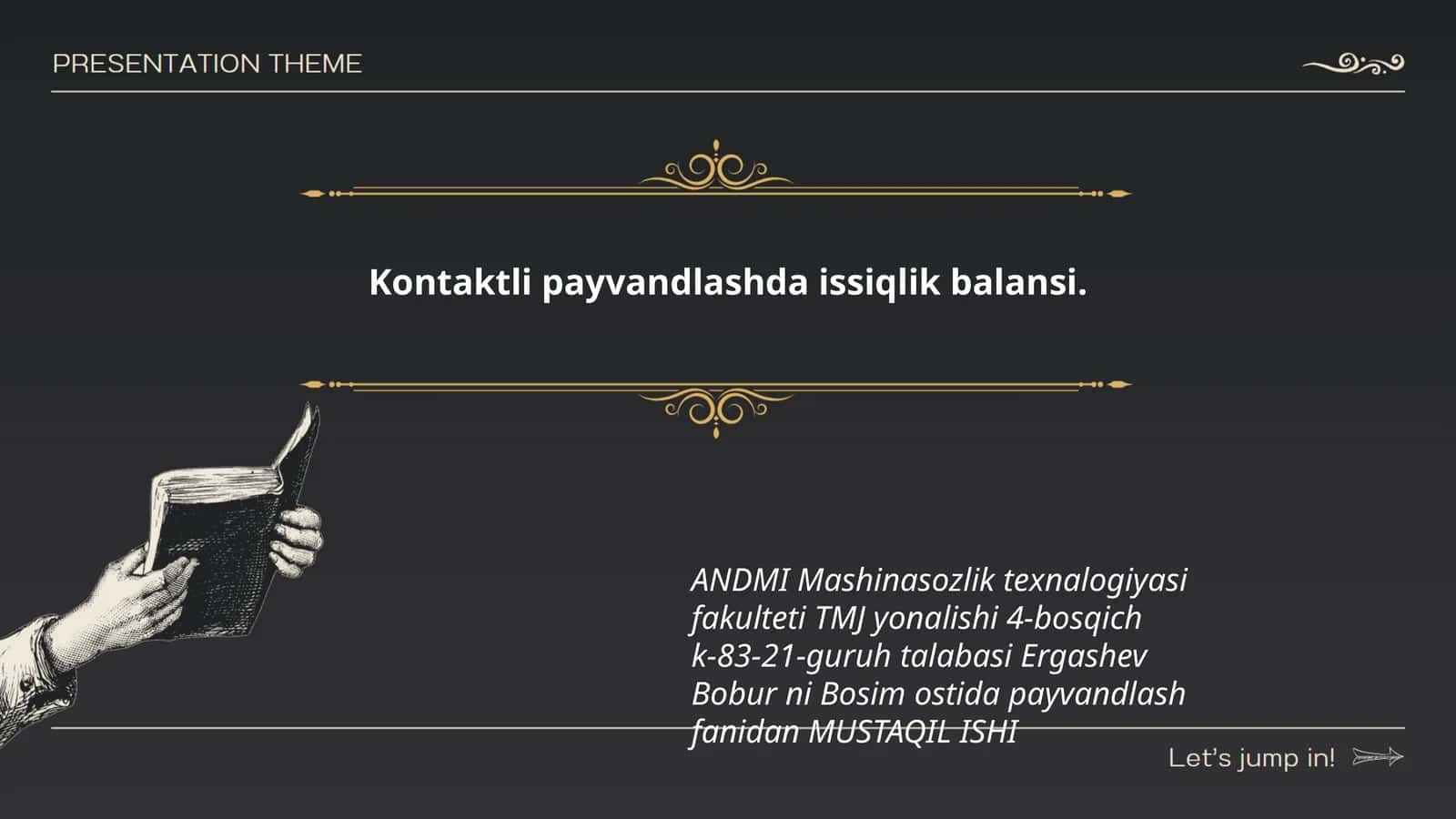 Kontaktli payvandlashda issiqlik balansi
