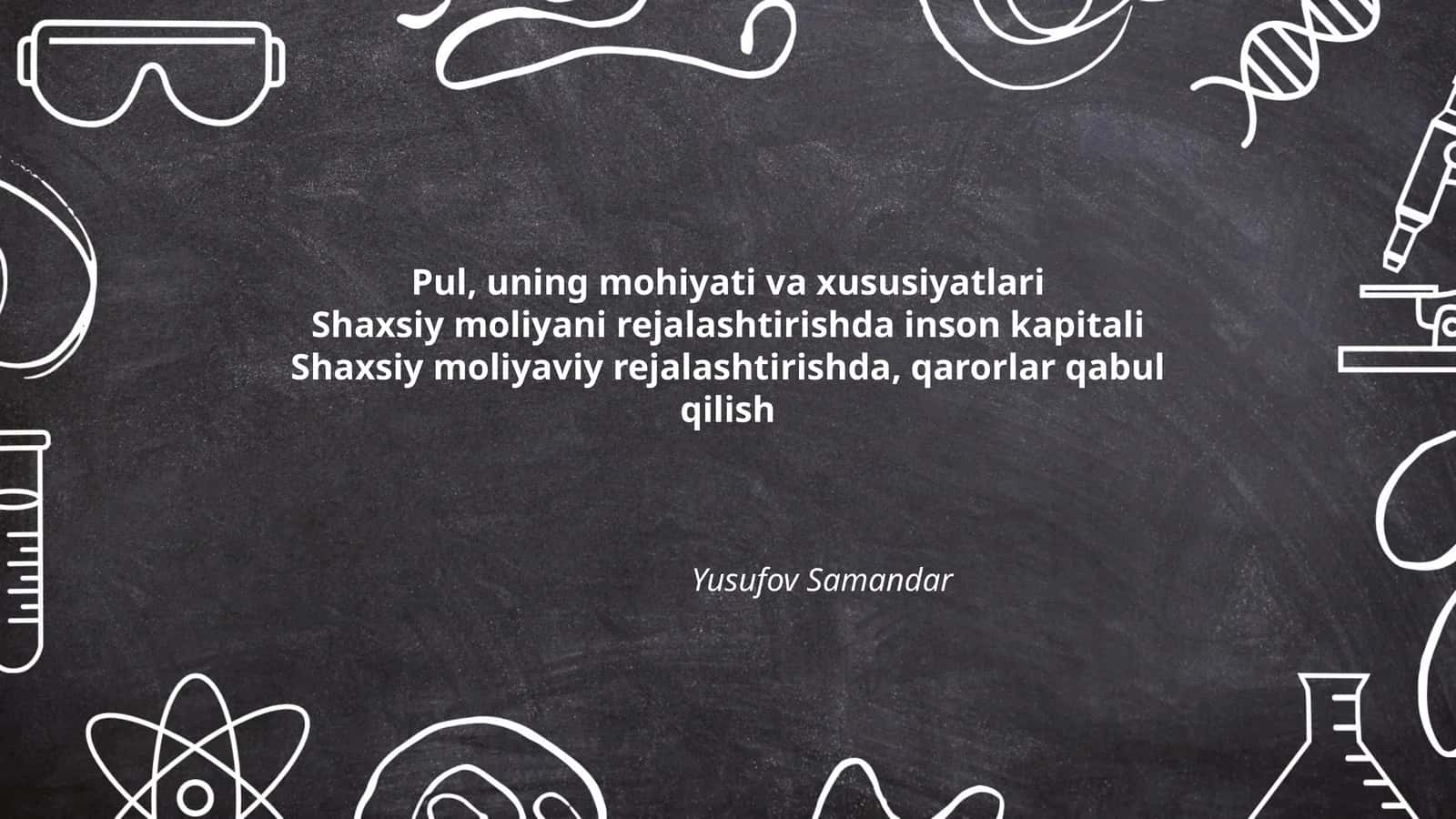 Pul tushunchasi va funktsiyalari