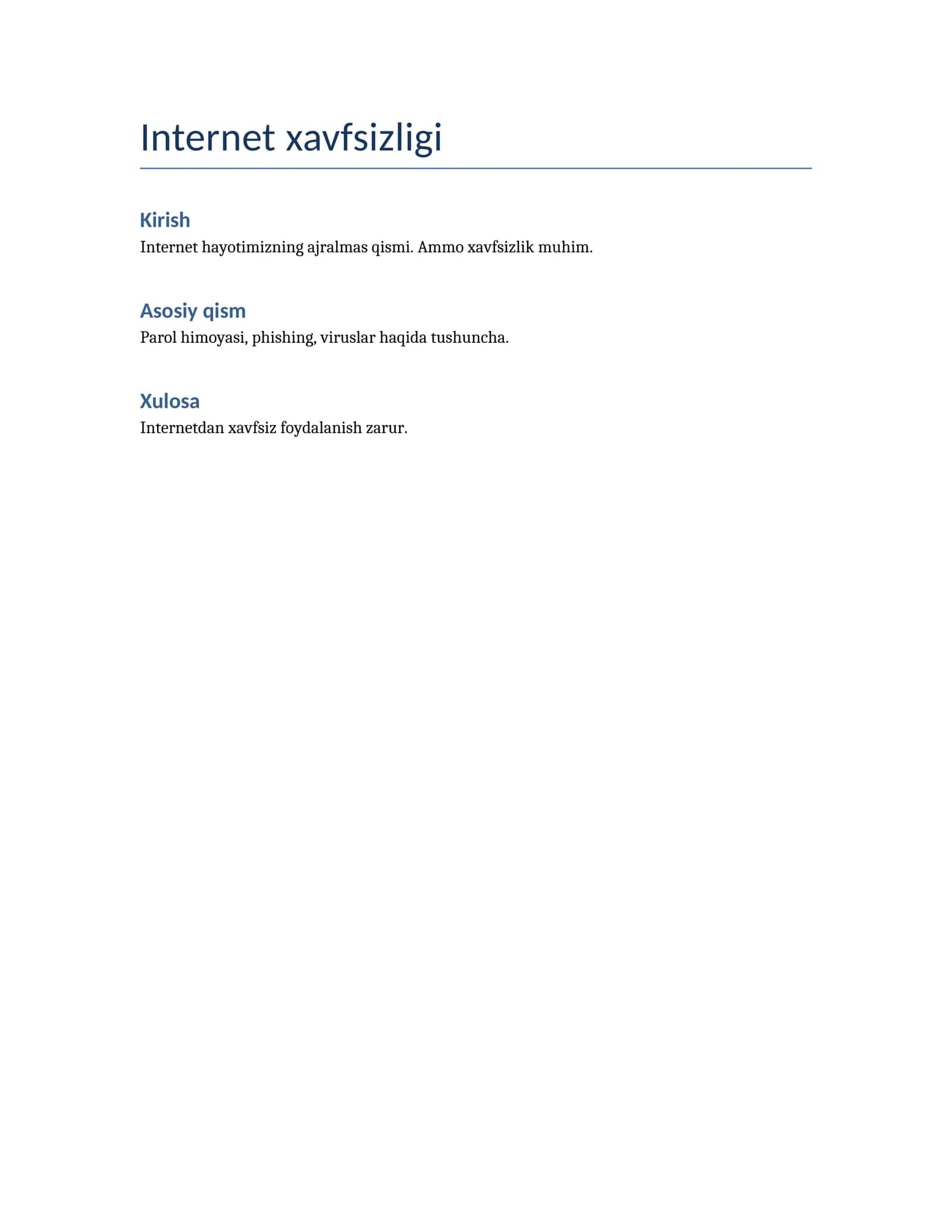 Internet xavfsizligi