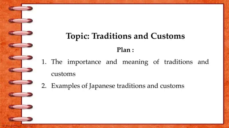 Traditions and Customs
