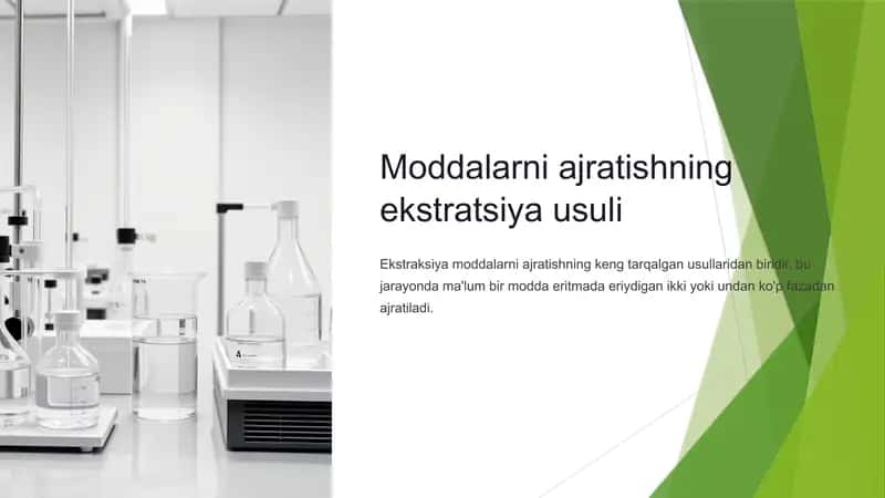 Moddalarni ajratishning ekstratsiya usuli