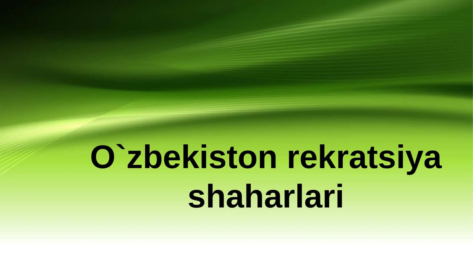 Rekreatsiya xizmati