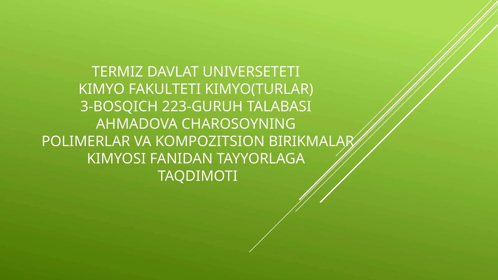 Polimer kompozitsion materiallarni qayta ishlash