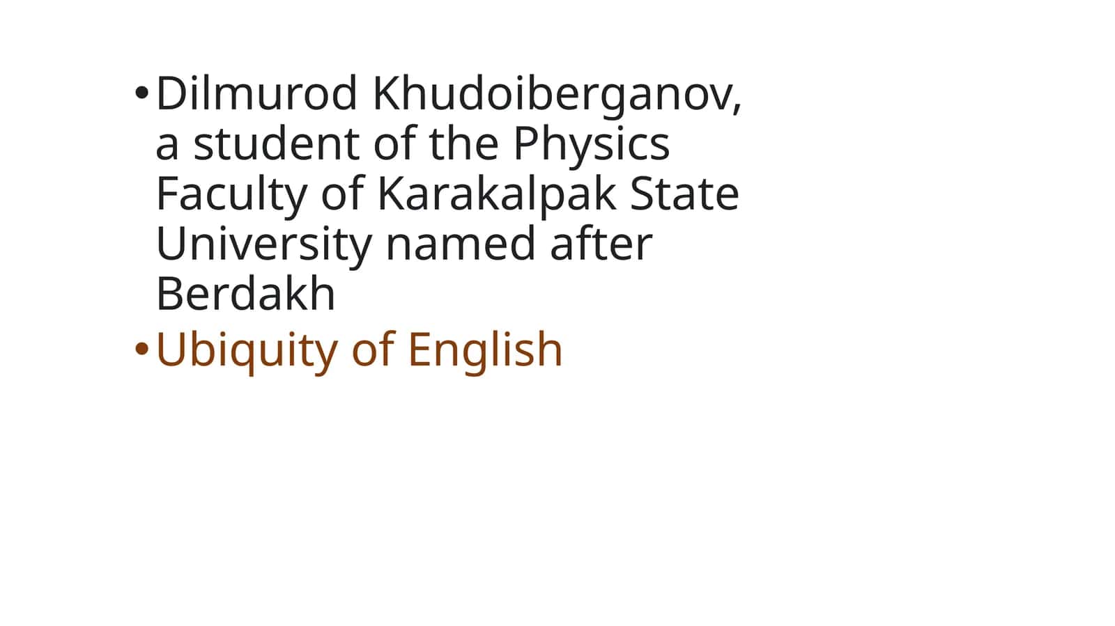 Ubiquity of English