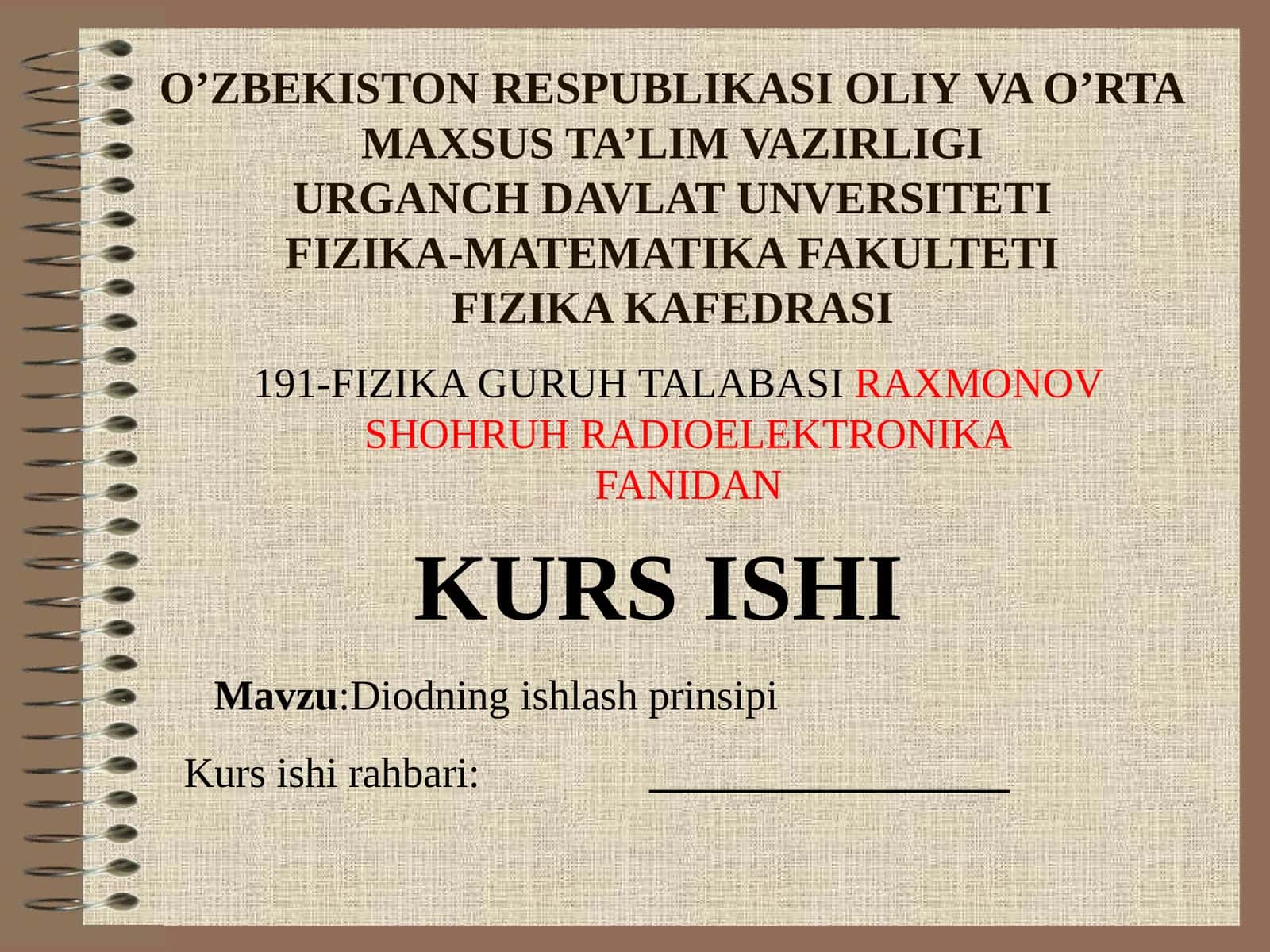 Diodningishlashprinsipi