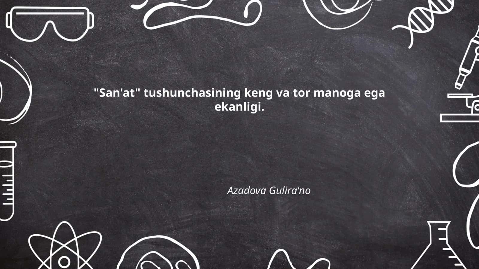 San'atning tushunchalari