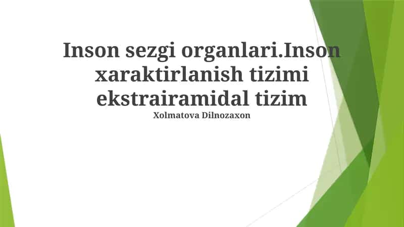 Inson sezgi organlari