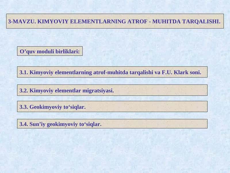 Kimyoviy elementlar migratsiyasi