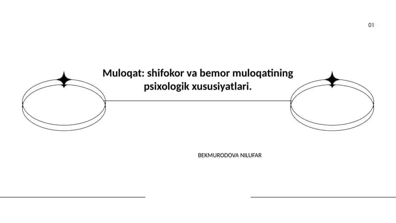 Muloqat: shifokor va bemor muloqatining psixologik xususiyatlari