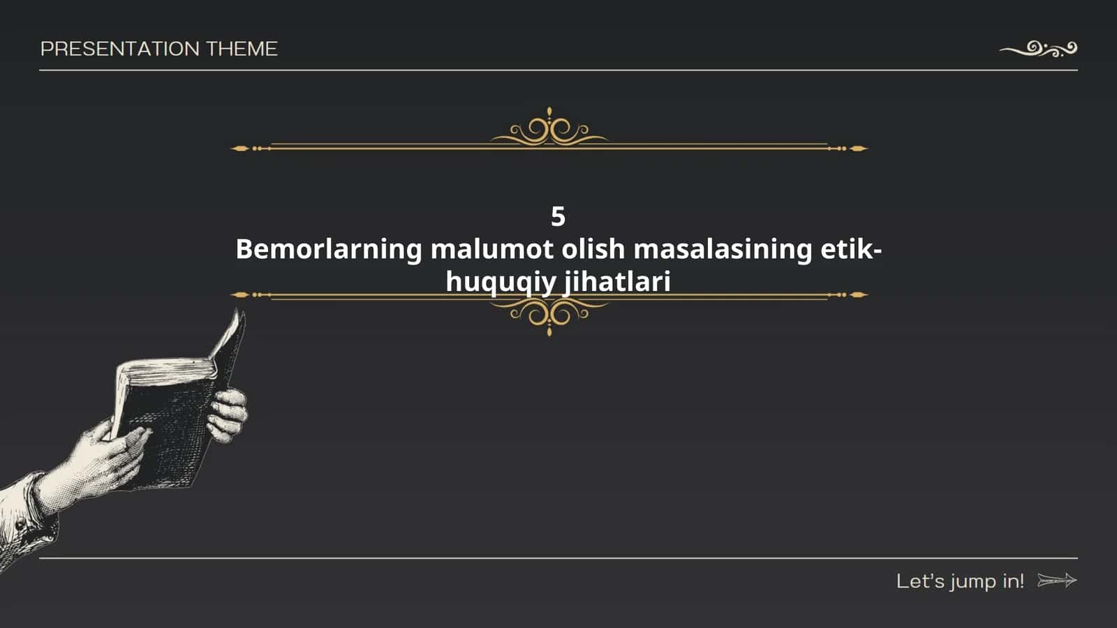 Bemorlarning malumot olish masalasining etik-huquqiy jihatlari