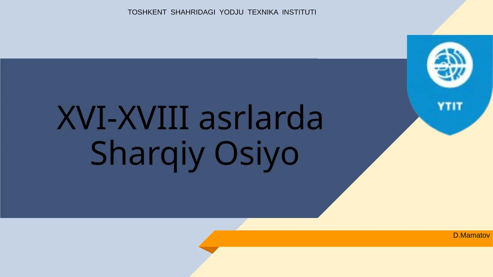 XVI-XVIII asrlarda Sharqiy Osiyo
